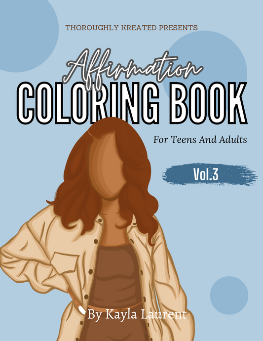 Affirmation & Activity Coloring Book Vol.3