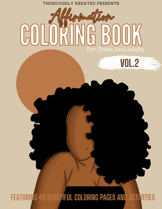 Affirmation & Activity Coloring Book Vol.2