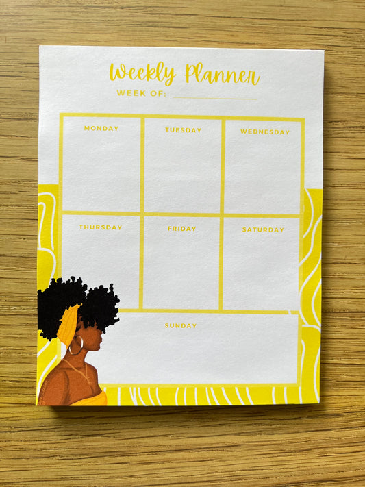 Yellow Weekly Planner Pad